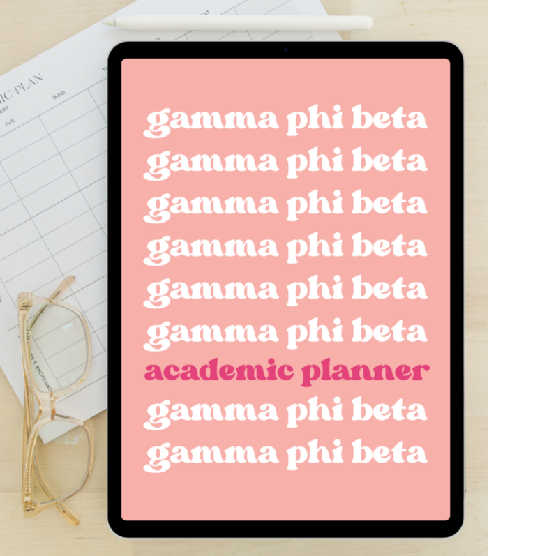 2024 - 2025 Digital Academic Planner | Gamma Phi Beta