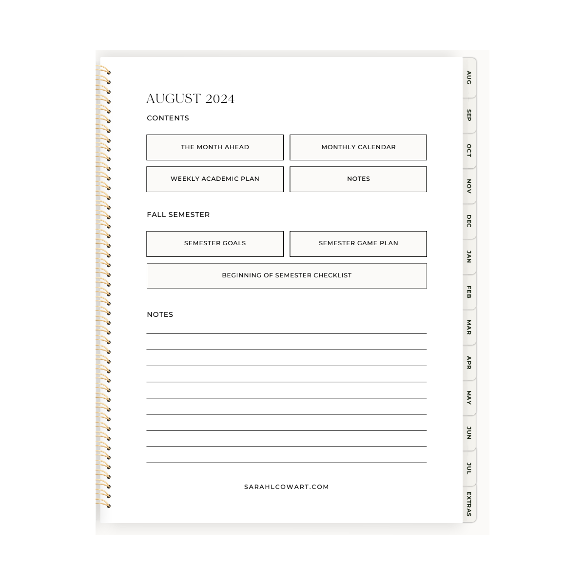 2024 - 2025 Digital Academic Planner | Kappa Alpha Theta