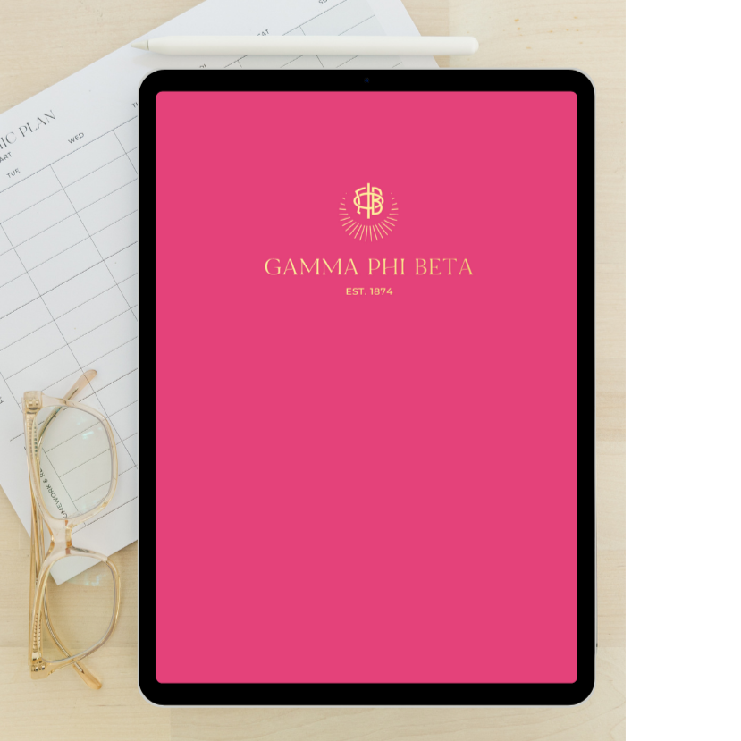 2024 - 2025 Digital Academic Planner | Gamma Phi Beta