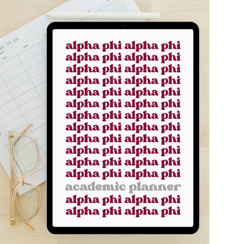 2024 - 2025 Digital Academic Planner | Alpha Phi