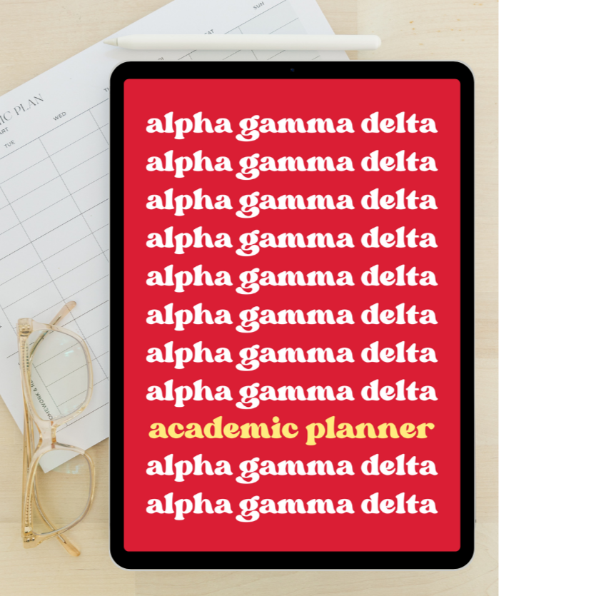 2024 - 2025 Digital Academic Planner | Alpha Gamma Delta